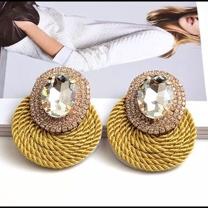 Boho Chic Crystal Rhinestone Earrings